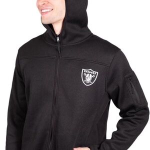 NFL Team Apparel Black and White Raiders Jacket